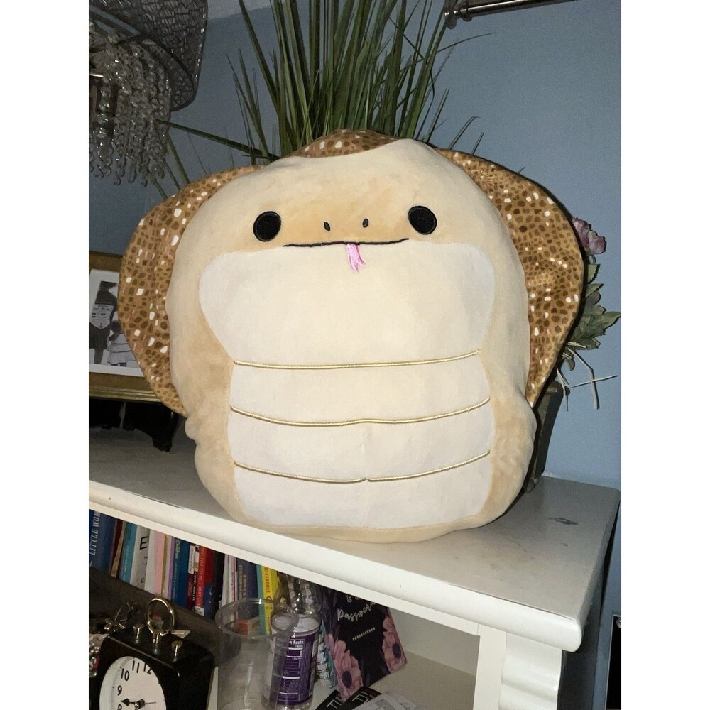 Squishmallows Hectico Cobra Snake 16” Brown Tan Plush Kellytoy